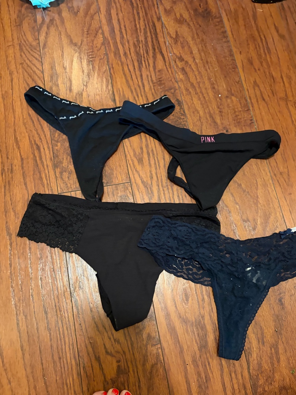 PINK Victoria's Secret Black panty lot